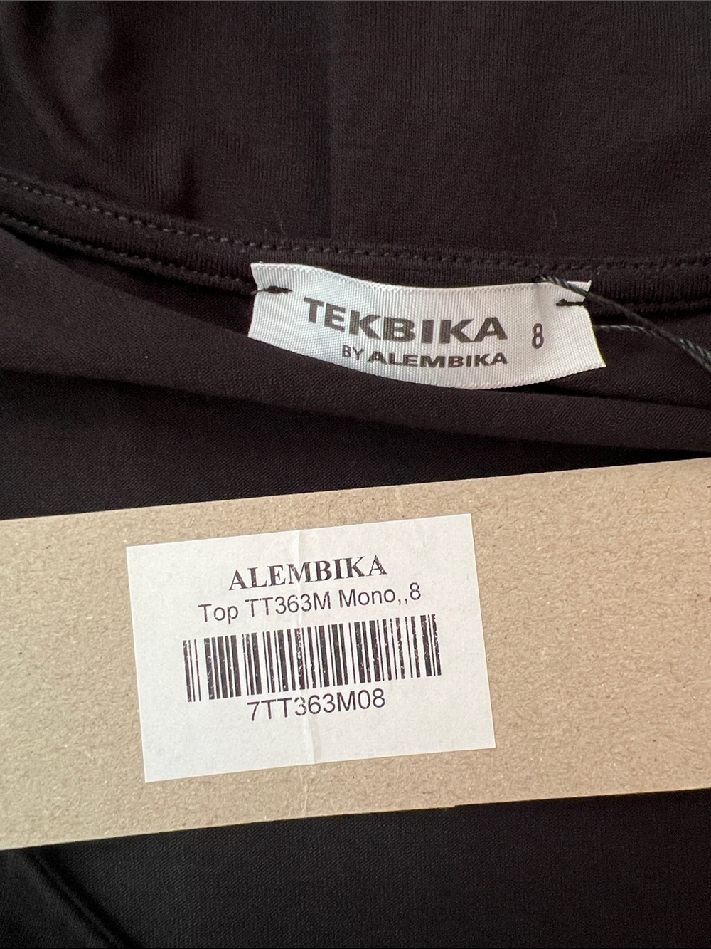 Alembika Tekbika Mono Dot Cuff Tunic Top Black White NWT Size 8 | US 20-22 - Picture 10 of 13